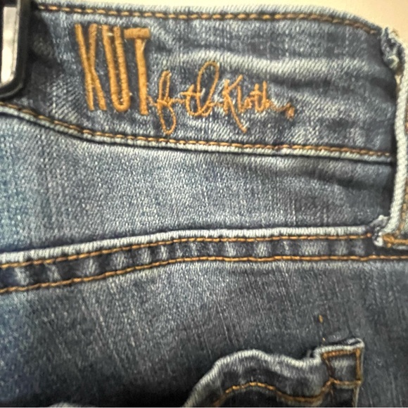 KUT From The Kloth Jeans  Mid Rise Boyfriend  Blue Denim SZ 6  EUC - Picture 7 of 14